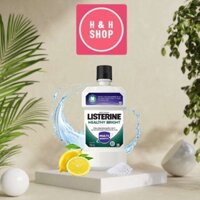 Nước súc miệng giúp răng trắng sáng tự nhiên Listerine Healthy Bright