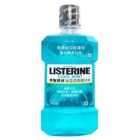 Nước súc miệng Listerine Ice Blue 500ml gói gia đình làm sạch miệng hơi thở thơm mát nước súc miệng di động unisex