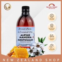 Nước súc miệng mật ong manuka New Zealand Nelson Honey Alpine Manuka Mouthwash 500ml
