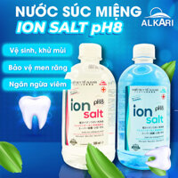 Nước Súc Miệng, Nước Muối Sinh Lý Thơm Miệng Kháng Khuẩn Ion Salt Alkari - Dung tích 500ml ( 6 Chai )