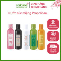 Nước súc miệng Propolinse ngăn ngừa mảng bám, giúp hơi thở thơm mát vị trà xanh 600ml Pieras