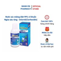 Nước súc miệng sát khuẩn thơm miệng ngừa sâu răng hương bạc hà trà xanh Oslorid(Clorhexidin) Hàng chính hãng