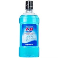 Nước súc miệng T-B Fresh 500ml Traphaco làm sạch răng, miệng, họng, hỗ trợ ngăn ngừa viêm họng, viêm lợi