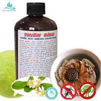 Nước súc miệng thảo dược Thiên Bình chai 500ml và Trà HOA SEN Khánh Thu hộp 5 bông hoa CTV