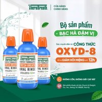 Nước súc miệng TheraBreath - Bộ sản phẩm 3 chai Bạc Hà Đậm Vị - Thương Hiệu Từ Hoa Kỳ