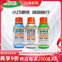 Nước súc miệng TheraBreath Dr. Katz không chứa cồn, hơi thở thơm mát nhẹ nhàng, kích thước du lịch di động, Hoa Kỳ