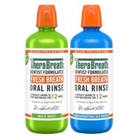 NƯỚC SÚC MIỆNG THERABREATH USA HƠI THỞ THƠM MÁT, NGỪA SÂU RĂNG CHAI 473ML
