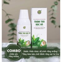Nước súc miệng tràm trà bạc hà - tặng bàn chải tre
