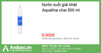 Nước suối giải khát Aquafina chai 500 ml