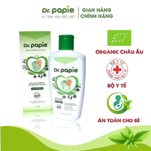 Nước tắm gội thảo dược organnic Dr.papie chai 230ml (0-3 tuổi)