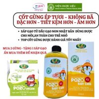 Nước tắm gừng Pozo cốt ép, không bã dùng tắm bé mùa đông chống cảm lạnh - Chai 500ml