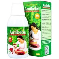 Nước tắm trẻ em Amibebe Herbe hỗ trợ điều trị rôm sẩy, mụn nhọt, lở ngứa (250ml)