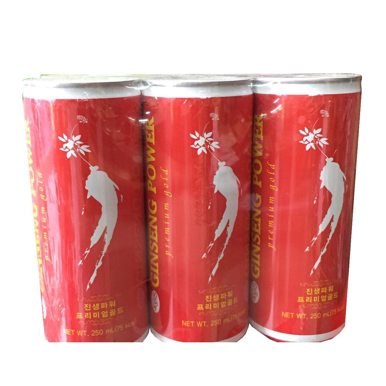 Nước tăng lực hồng sâm KGS Ginseng Power Premium Gold 250ml x hộp 6 lon