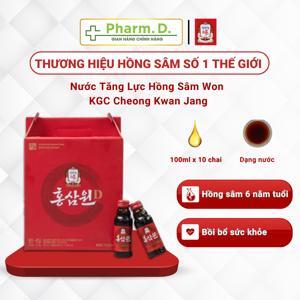 Nước tăng lực hồng sâm Won hộp 10 chai KGC Cheong Kwan Jang