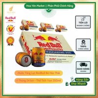 Nước Tăng Lực Redbull Bò Húc Thái 1 thùng 24 lon Hoa Yên Market- Nước chính hãng nắp giật đỏ, đậm vị không bị chua