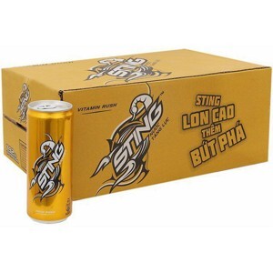 Nước tăng lực Sting vàng - Thùng 24 lon 330ml