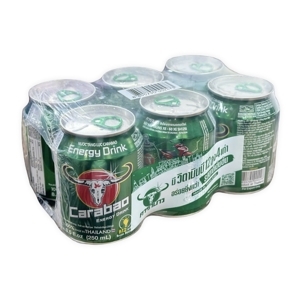 Nước tăng lực trâu xanh Carabao- lốc 6 lon x 250ml