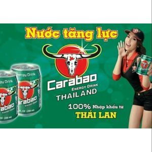 Nước tăng lực trâu xanh Carabao - 250ml x 24 lon