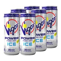 Nước Tăng Lực Virgo 250ml Lốc 6 Lon – Vigor Power Energy Drink Ice (250ml x 6)