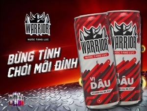 Nước tăng lực Warrior hương dâu - lon 325ml