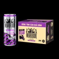 Nước tăng lực Warrior vị nho lon 325ml thùng 24