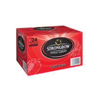 Nước táo lên men Strongbow dâu đỏ, thùng 24 chai, 330ml