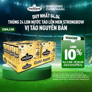 Nước táo lên men Strongbow táo nguyên bản - Thùng 24 lon 330ml