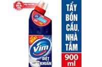 Nước tẩy bồn cầu, nhà tắm Vim Diệt khuẩn chai 900ml
