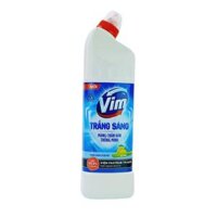 Nước tẩy bồn cầu, nhà vệ sinh Vim trắng sáng hương chanh sả 870ml