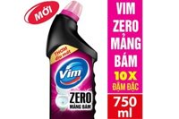 Nước tẩy bồn cầu Vim Zero mảng bám Hồng chai 750ml