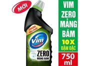 Nước tẩy bồn cầu Vim Zero mảng bám Xanh chai 750ml