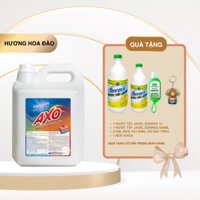Nước tẩy quần áo màu AXO đánh bay vết bẩn can 5 Lít Tiết Kiệm Hương Hoa Đào