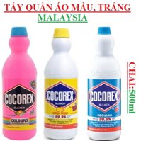 Nước tẩy quần áo mầu, tẩy quần áo trắng cocorex malaysia chai 500gr