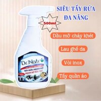 Nước Tẩy Rửa Đa Năng, Tẩy Siêu Sạch Mọi Vết Bẩn Dr 500ml, tặng kèm vòi xịt.