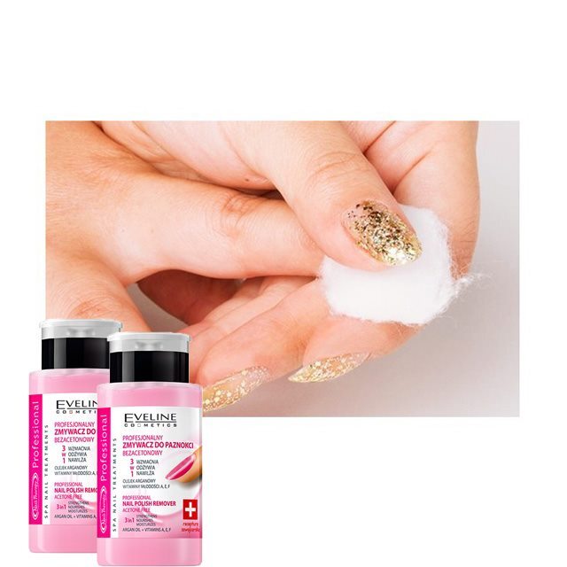 Nước tẩy sơn móng tay và dưỡng móng 3 trong 1 Eveline Nail Therapy