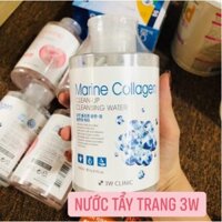 Nước Tẩy Trang 3W CLINIC MARINE COLLAGEN CLEAN-UP CLEANSING WATER 500ML