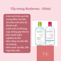 Nước Tẩy Trang Bioderma Chính Hãng Cho Da Dầu Mụn, Nhạy Cảm 500ml
