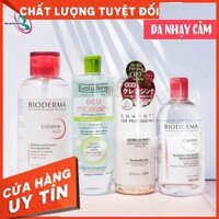 Nước tẩy trang Bioderma hồng nắp nhấn và nắp thường