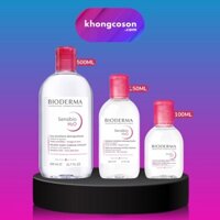 Nước Tẩy Trang Bioderma Hồng Da Nhạy Cảm Sensibio H2O Micellar Water 500ml 250ml 100ml - Khongcoson