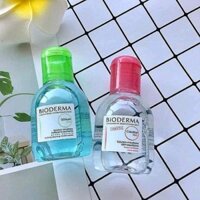 Nước tẩy trang Bioderma - tẩy trang Bioderma mini size màu xanh, màu hồng