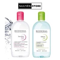 Nước Tẩy Trang Bioderma Xanh Da Dầu, Mun, Da Nhạy Cảm 500ml