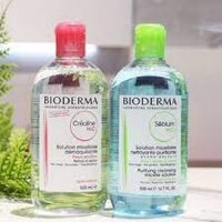 Nước tẩy trang bioderma crealine H2O Solution Micellaire nắp nhún màu hồng 500ml - Nary Cosmetics