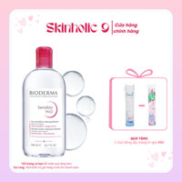 Nước tẩy trang Bioderma Sensibio H2O màu hồng 500ml chính hãng mẫu mới nhất cho mọi loại da