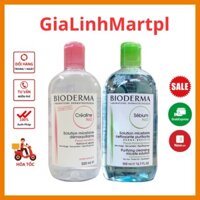 Nước tẩy trang Bioderma Crealine H2O nắp nhấn xanh,hồng 500ml,nước tẩy trang quốc dân dành cho mọi loại da