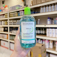 Nước tẩy trang dành cho da nhờn và da mụn Bioderma Sebium H20 nắp xanh 500ml