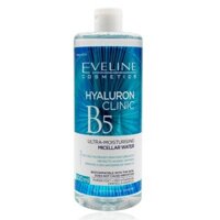 Nước tẩy trang Eveline Hyaluron Clinic B5 và tinh chất rau má làm dịu, dưỡng ẩm và phục hồi da 500ML
