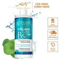 Nước Tẩy Trang Eveline Hyaluron Clinic B5 Và Tinh Chất Rau Má Làm Dịu, Dưỡng Ẩm Và Phục Hồi Da 500ML