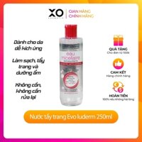 Nước tẩy trang Evoluderm Micellar Cleansing Water 250ml nắp đỏ không chứa cồn dành cho nhiều loại da