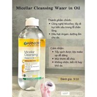 Nước tẩy trang Garnier 400ml (xanh nhạt - da dầu)