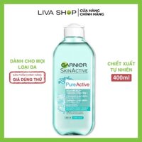 Nước Tẩy Trang Garnier 400ml Xanh / Hồng, Dành Cho Da Dầu Mụn, Nhạy Cảm, Giúp Dưỡng Ẩm, Sạch Sâu Liva.shop